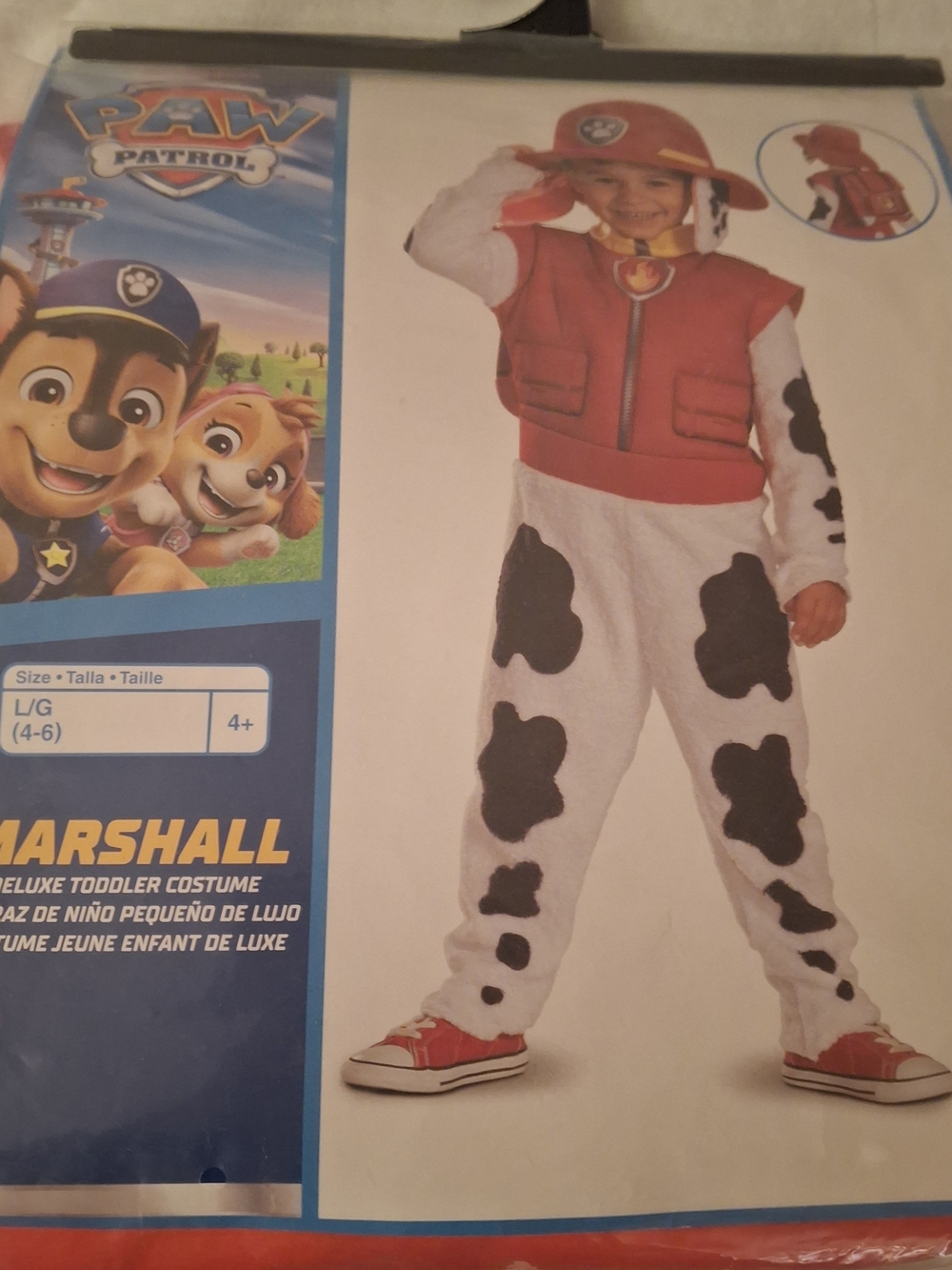 PAW Patrol Marshall Toddler Kids Halloween  Fire Pup Costume  - Size Large 4-6